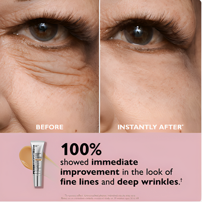 Instant action: smooths lines, reduces puffiness & dark circles.